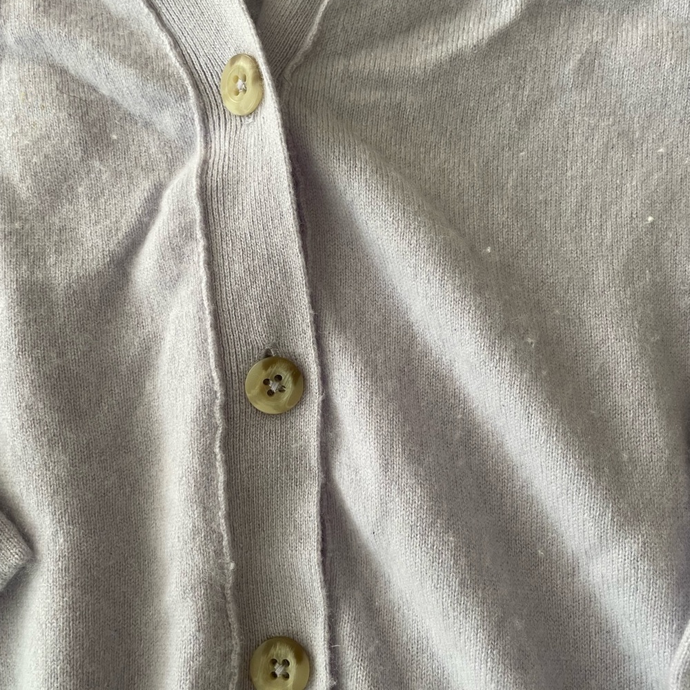 J Jill Cashmere light lilac lavender cardigan XL - Picture 3 of 3